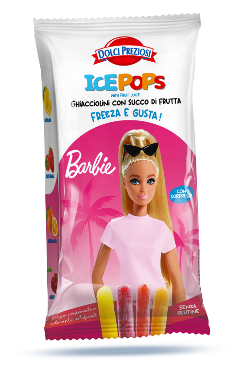 Dolci e Preziosi Ice Pops Barbie e Hotwheels Display 105 x 400ml