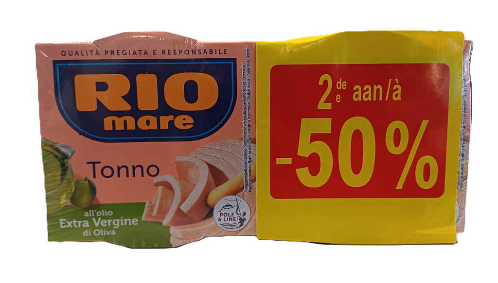 Rio Mare Tonno in Olio di Oliva Extra Vierge 2x160g PROMO 2de aan -50%