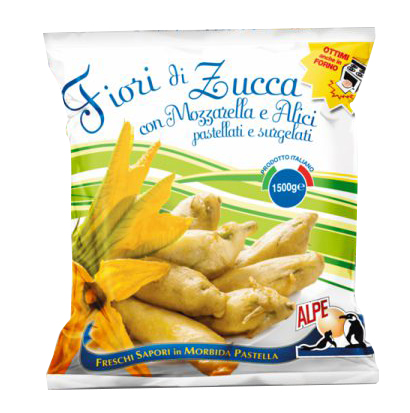 [alpfz05] Alpe Fiori di zucca con Mozzarella e Alici 500g