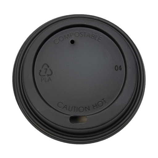 [kareventdeksel7] Black Lid Take Away Medium 70mm (20cl-7oz) 100pc