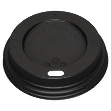[kareventdeksel8] Black Lid Take Away Medium 80mm (25cl-8oz) 100pc