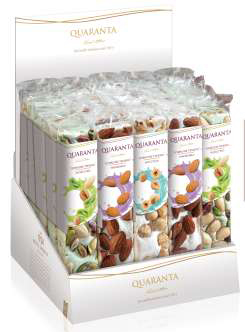 [qua403580] Quaranta Stecche di Torrone Tradizionale 25 x 100g display