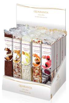 [qua403581] Quaranta Stecche di Torrone Pasticceria 25 x 100g display