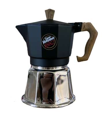 [vermer99092ni] Vergnano Caffettiera Moka Nero Induction (black)