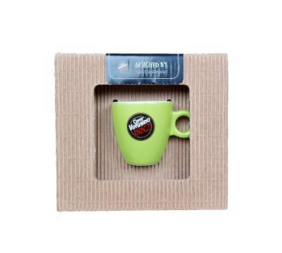 [vermer70001c] Vergnano Tazza + Piatto Espresso Verde Matt Regalo (groen)