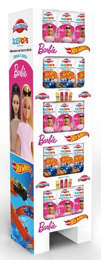 [dep726159] Dolci Preziosi Ice Pops Barbie e Hotwheels Display 105 x 400ml